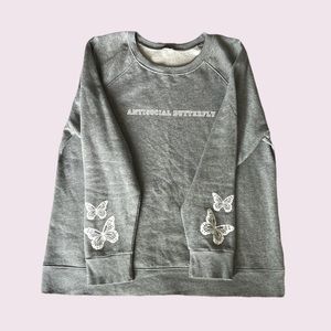 Antisocial butterfly sweatshirt